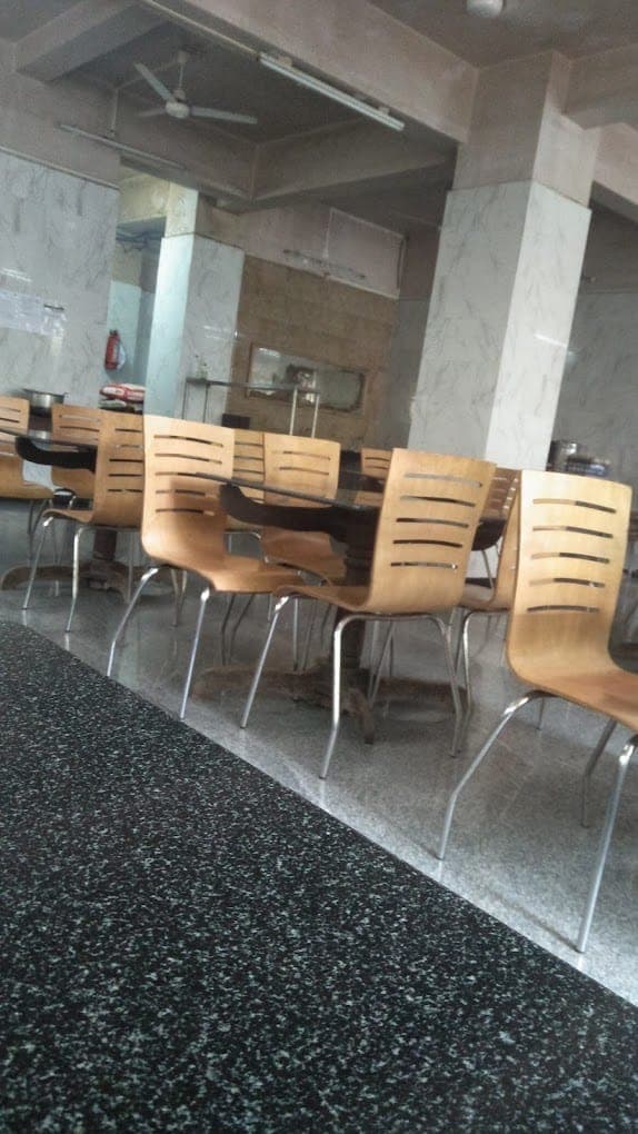 Dining hall at the girls' hostel in Churchgate, Mumbai